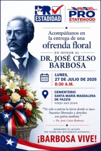 Ofrenda Floral en Honor al Dr. José Celso Barbosa